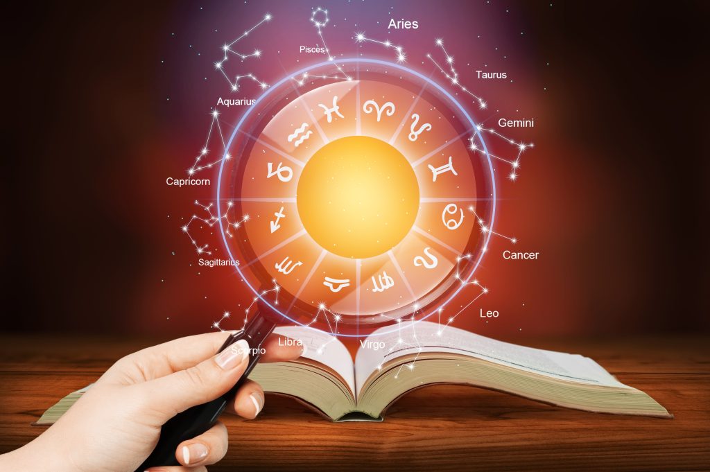 horoscope astrology zodiac illustration with old book 1 1024x681